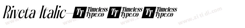 Riveta Italic字体转换